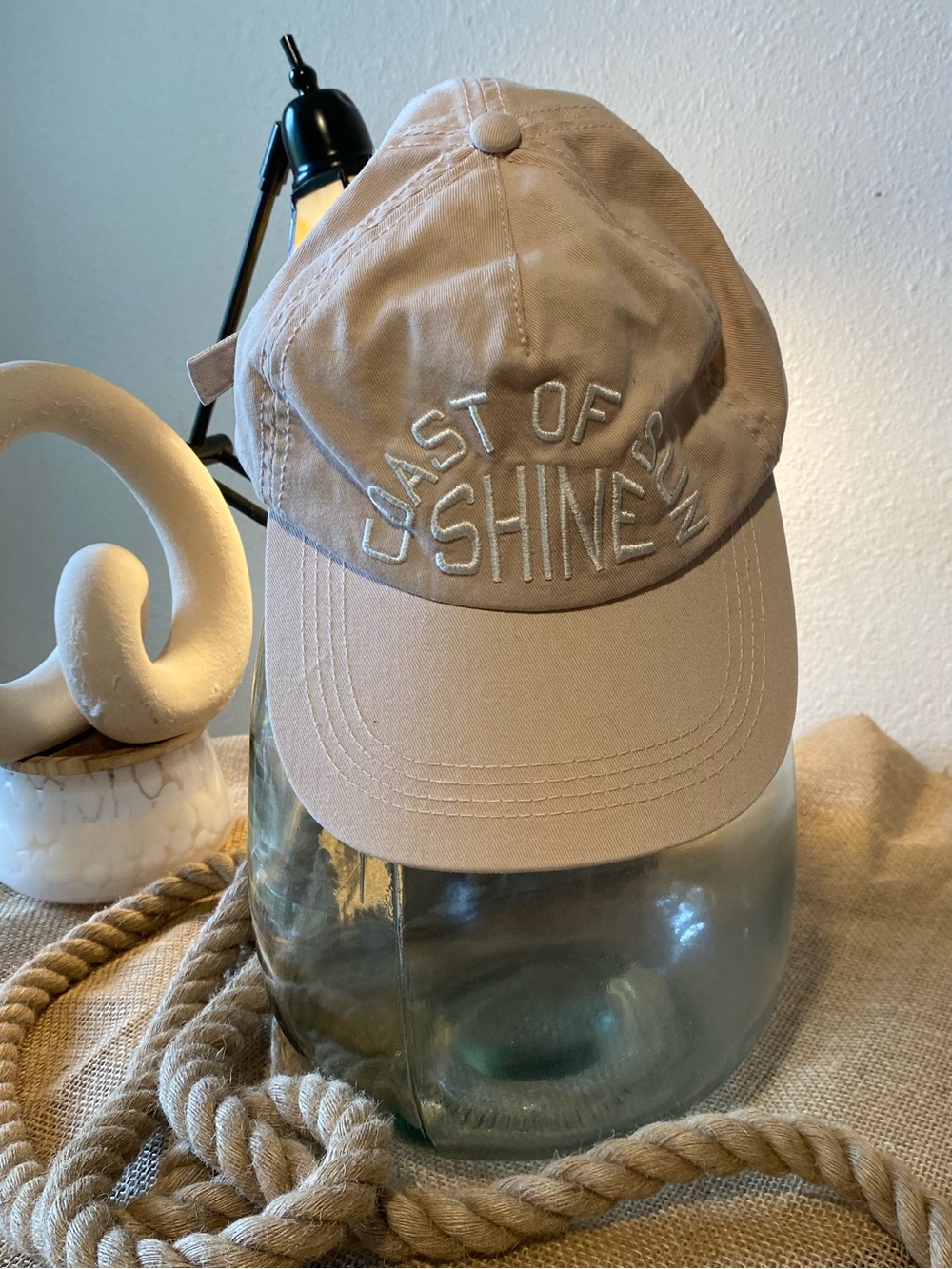 Billabong Beige "Coast of Sunshine" Embroidered Baseball Cap